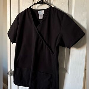 Gem Scrubs Top - Women’s Black Scrub Top Small